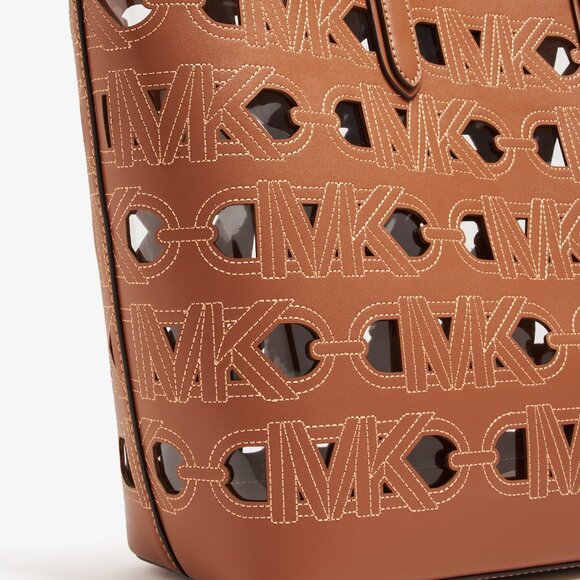 Michael Kors Eliza Large E/W Open Tote Bag in Luggage #30S4SZAT7P NWT - Picture 3 of 6